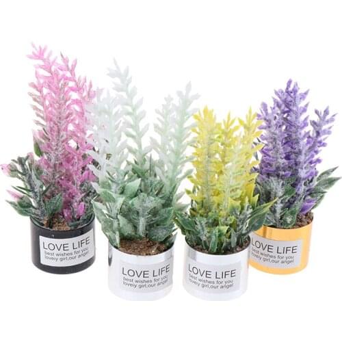 Doll House Miniature Fake Plant Lavender Flower Arrangement Accessories 1:12 Dollhouse Toys for Baby