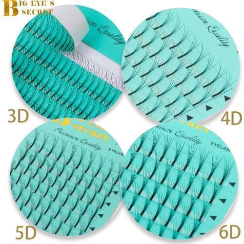 Big eyes secret 3D/5D/6D Premade Fans Lashes hand-made faux mink Russian Volume Pre-fanned Lash Eyelashes Extension