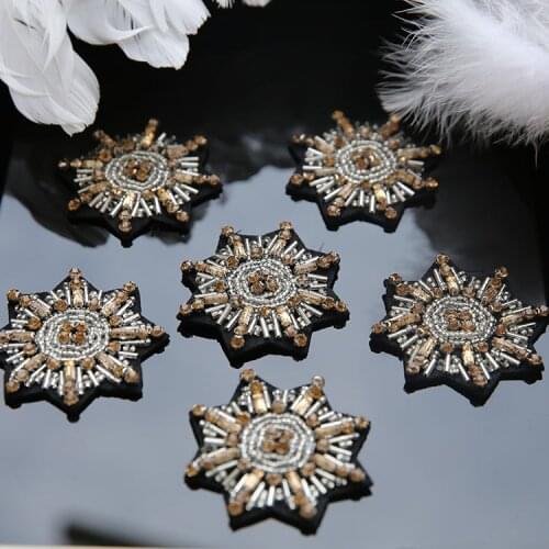 Beaded applique patches fashion sequins embroidery fabric patch Clothing shoes hats package diamond jewelry manual accessories