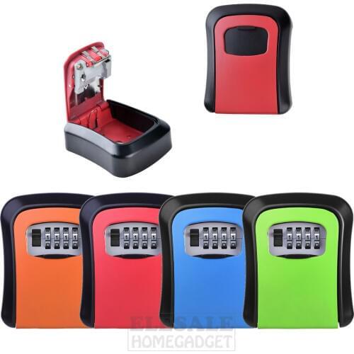 5/Color Wall Mounted Key Hidden Safe Storage Box Password 4-Digital Combination Lock Metal Secret Box For Home Villa Caravan