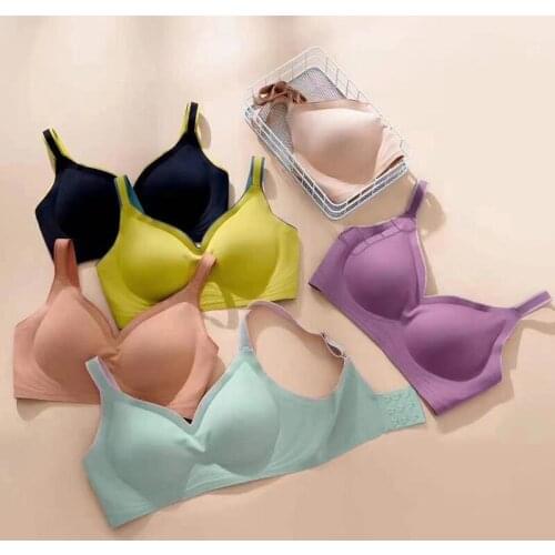 Summer hit color jelly strips, no trace, no steel ring, latex underwear, comfortable upper support, gather thin breathable bra