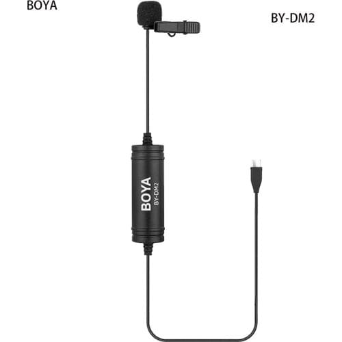 New boya BY-DM2 lavalier clip-on mic microphone with usb c-type interface for android smartphones huawei mate 10 samsung xiaomi