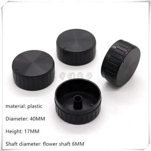 2 Piece 40MM×17MM Plastic Stripe Knob Potentiometer Knob Suitable for Flower Shaft 6MM