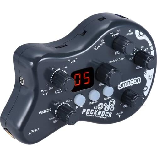Ammoon PockRock Portable Guitar Effect Pedal Guitar Multi-Effect Processor Pedal Guitar Pedal Effect Electric Guitar Accessories