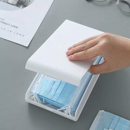 Pollution-Proof Face Cover Storage Case Portable Thin Anti-dust Tissue Holder Box Multifuncitonal Compact for Outdoor @LS