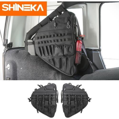 SHINEKA Stowing Tidying Canvas for Jeep Wrangler JL 2018 Canvas Side Door Anti-Roll Storage Bag for Jeep Wrangler JL