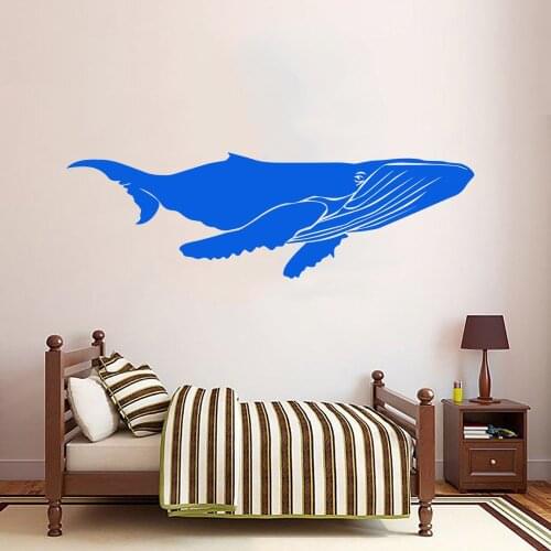 Pretty whale Removable Pvc Wall Stickers Bedroom Nursery Decoration Waterproof Wall Art Decal