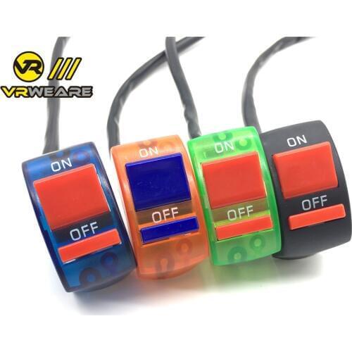 Universal Motorcycle Handlebar Switch ON OFF Button Flameout for Moto Motor ATV Bike DC12V/10A Black