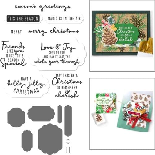 REMEMBER Cutting Templates New Clear Stamps and Dies Scrapbooking New Arrival Die Cutters for Scrapbooking Stamping Christmas