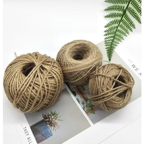 1pcs Natural Jute Twine String Rolls Brown Twine Rope for Crafts, Wrapping, Packing, Gardening, Artworks, Picture Display
