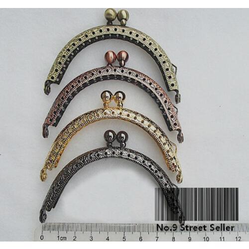 10pcs/lot DIY Press 8.5cm Four Color Choice Metal Purse Frame Handle for Bag Sewing Craft Tailor Sewer