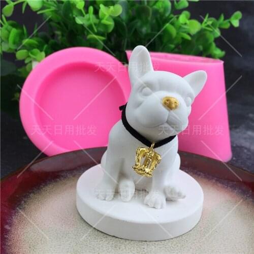 3D Dog Mold Silicone Molds Fondant Moulds Resin Clay Soap candle Mold Polymer Clay Candy Chocolate Moulds