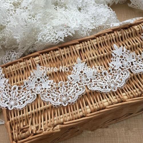 5yards/ Lot Water Soluble Lace Fabric Lace Wedding Dress Accessories Lace Trim RS766