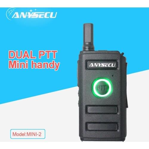 Brand New model ANYSECU MINI-2 Ultra thin Mini Radio Double PTT button UHF 400-470MHz 16channels 1500mah battery VOX/TOT/CTCSS