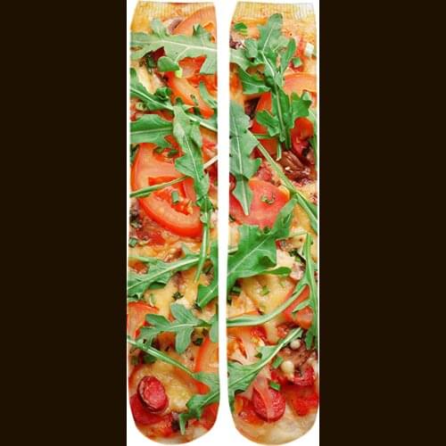CLOOCL Party Food Pizza Fashion Mens Funny Socks Fashion Womens Personality Socks Polyester Cotton Socks Drop Shipping