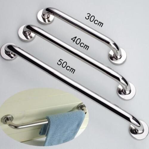 Towel Grab Bar Stainless Steel Holder Wall Bar Handle Bathroom Thicken Vanity Home Room Bath 300/400/500mm
