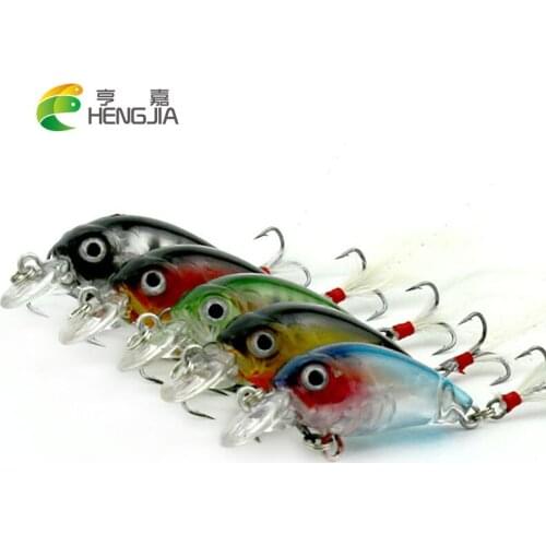 HENGJIA 20pcs hard crankbaits plastic artificial wobble fishing lures fishing baits diving pesca fishing tackles 4g 4.5cm