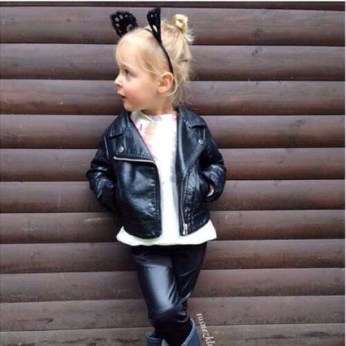 Baby Boys and Girls short Jacket 0-5 years old Fashion Leisure Faux Leather Coat Motorcycle leather ins hot sale autumn spring