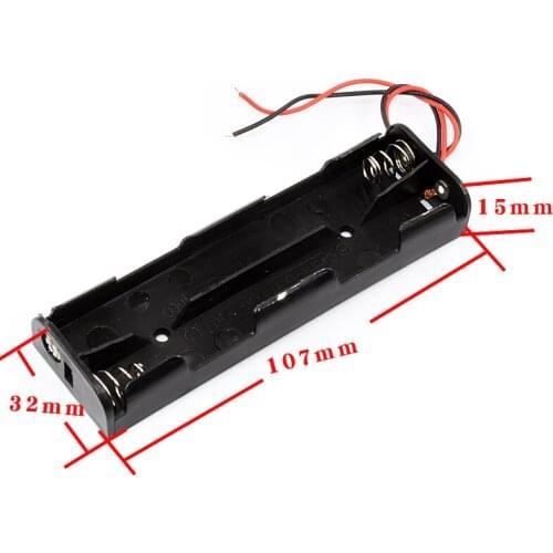 MasterFire 500pcs/lot Long Strip Type 4 X 1.5V AA Batteries Holder Case 6V Housing AA Battery Storage Box Black With Wire Leads