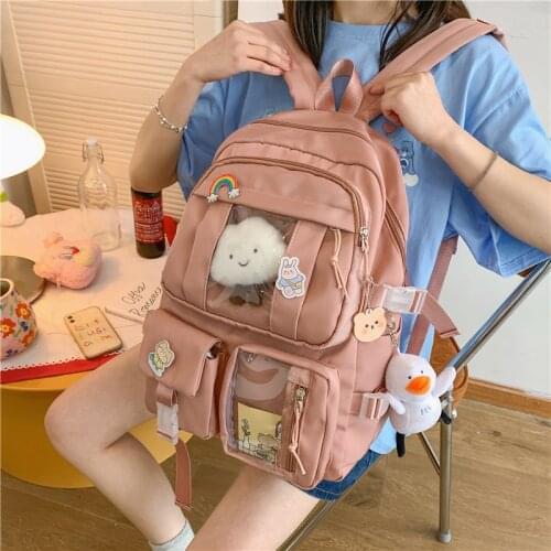 Cute Girls School Bags for Teenagers Student Backpack Women Schoolbag 2021 New