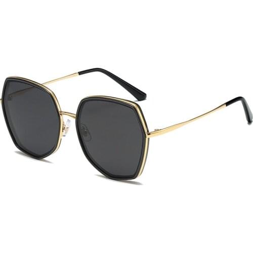 Fashion New Style Polygon Metal Gradient Trend Simple Irregular Sunglasses