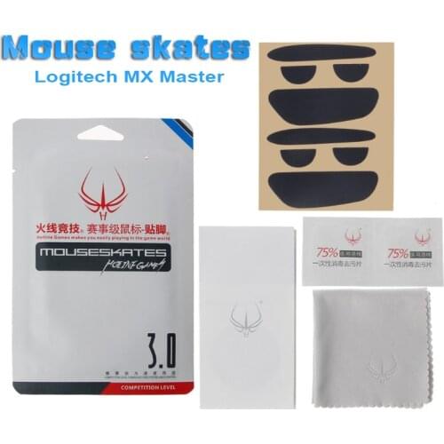 Hotline Games Mouse Skates for Logitech mx master 2s 3 wireless Gaming Mouse 0.6MM replacement Mouse foot Glide feet Sticker Pad