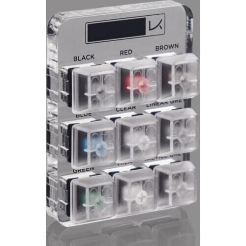 Transparent Keycaps Testing Tool Cherry 9 MX Switches Keyboard Tester Kit Clear Keycaps Sampler PCB Mechanical Keyboard