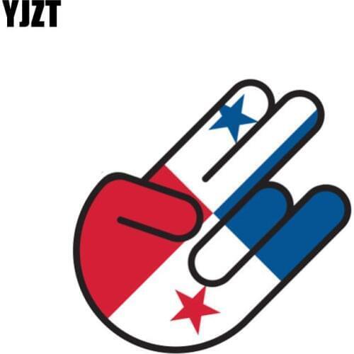 YJZT 9.2CM*13.9CM Panama Flag Car Sticker Shocker Personality Motorcycle Reflective Decal 6-0974