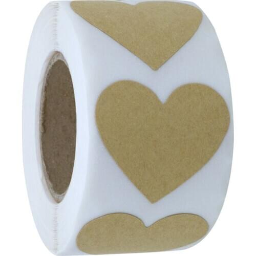 Heart-shaped Love Paper Label Sticker Scrapbooking For Gift Packaging Birthday Party Supplies Cute Stationery Sticker 500pcs