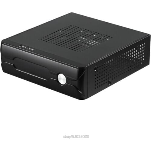 Desktop Power Supply Gaming HTPC Host Enclosure Office Home 2.0 USB Mini ITX Computer Case Practical Horizontal Chassis D07 20