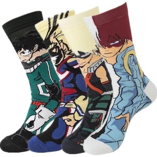 Anime My Hero Academia Cosplay Character Crew Socks