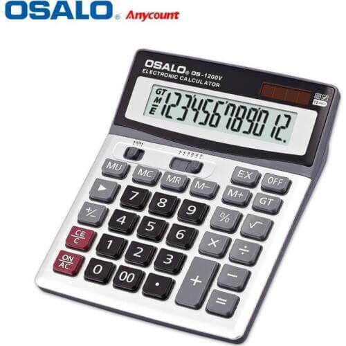 NEW 1200V Solar calculator ABS plastic 12-bit display large screen electronic calculators