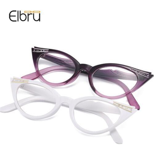 Elbru Cat Eye Reading Glasses Women Men Lightweight Presbyopic Reading Glasses +1.0 +1.5 +2.0 +2.5 +3.0 +3.5 +3.0 +3.5 Unisex
