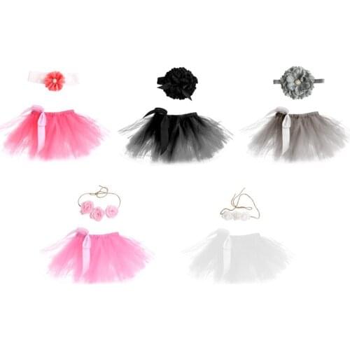 Lovely Baby Newborn Toddler Girls Hairband Tutu Skirt Photo Prop Costume Outfit Girl skirt Baby girl skirt Hundred Days Skirt