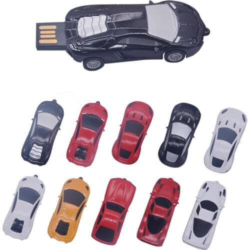 Sports Car Model Metal Usb Flah Drive USB 2.0 Pendrive 4GB 8GB 16GB 32GB 64GB 128GB U Disk External Storage Memory Stick Gift