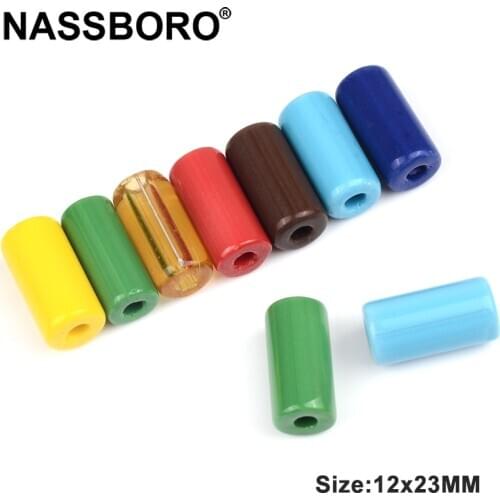 4mm Large Hole Beads 12X23mm Big Hole Cylinder Glass Beads For Jewelry Making Needlework DIY Accessories