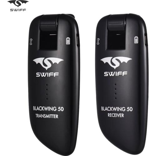 SWIFF WS-50 UHF Digital Guitar Wireless System (Transmitter + Receiver) 50M Transmission Range Built-in Rechargeable Battery