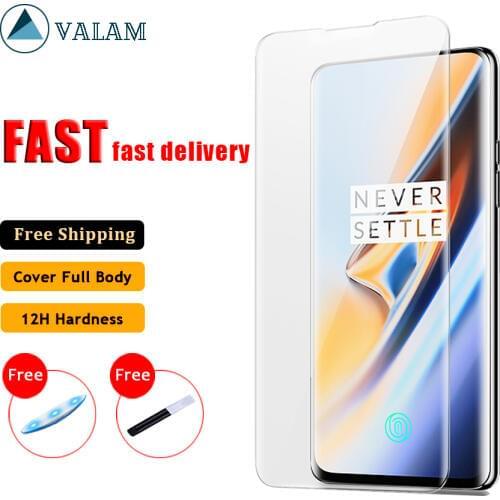UV Liquid Full Glue Tempered Glass For OnePlus 7 Pro OnePlus 7T Pro Screen Protector Full Cover For OnePlus 7T 7 Pro Glass