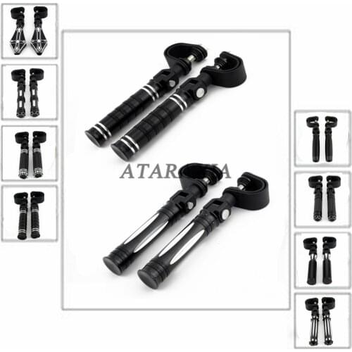 Universal Motor Highway Foot Pegs with Clamp Engine Guard bike Footpegs For Harley Touring Road Softail Dyna Footrest Male Mount