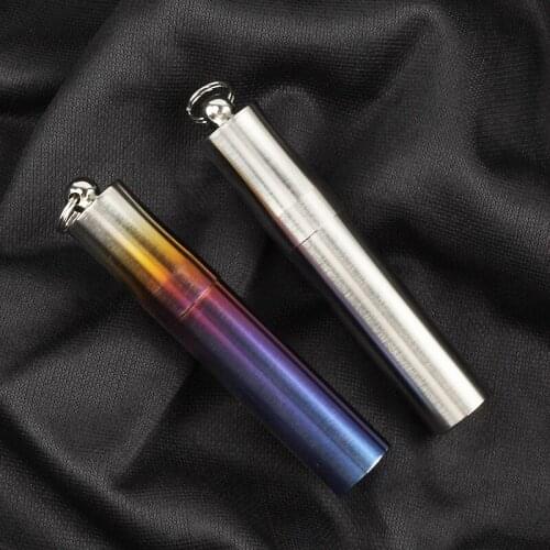 Large Size Titanium Alloy Seals Waterproof Toothpick-holder Toothpick Canister Bottle EDC Outdoor Tool