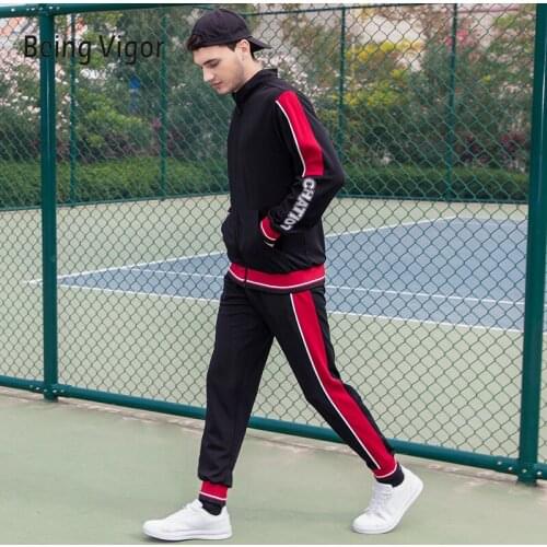 Being Vigor Men Slim Fit Private Logo Hot Fashion Street Wear Long Sleeve Tracksuit Two Pieces Sets