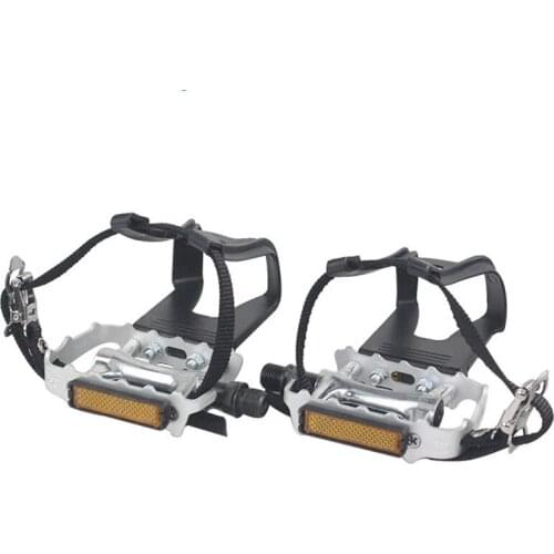 Wellgo DU Bicycle Pedal Fixed Gear MTB Road Bike Pedals Aluminum Alloy Bicycle Parts With Dog Shoes Clamp Lock