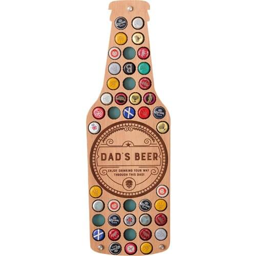 Hanging Beer Cap Holder Plywood Craft Beer Bottle Cap Holder Wall Decorative Art Wall Mount Beer Cap Catcher For Beer Collectors