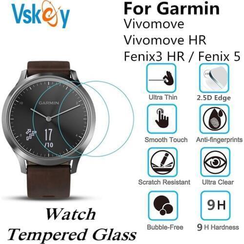 10PCS Tempered Glass For Garmin Vivomove Fenix 3 HR Fenix 5 Round Smart Watch Protective Film Screen Protector