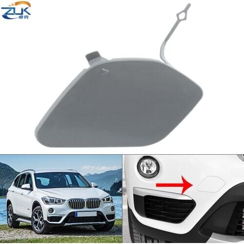 ZUK Front Bumper Towing Hook Garnish Hauling Cap Flap Case Housing For BMW X1 F48 F49 2016-2020 Unpainted Trim Cover Shell
