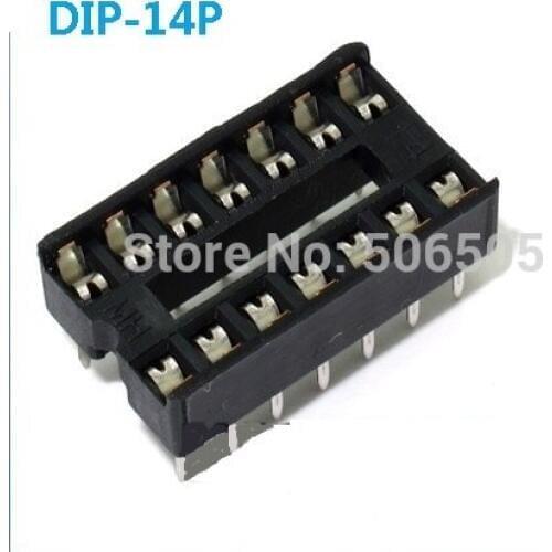 14P IC socket DIP 14 DIP-14Pins seat microcontroller socket 10pcs/lot