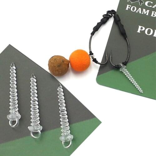 20Pcs carp fishing accessories long plastic bait screw Boilies bracket screw bait plug plastic bait screw fishing terminal