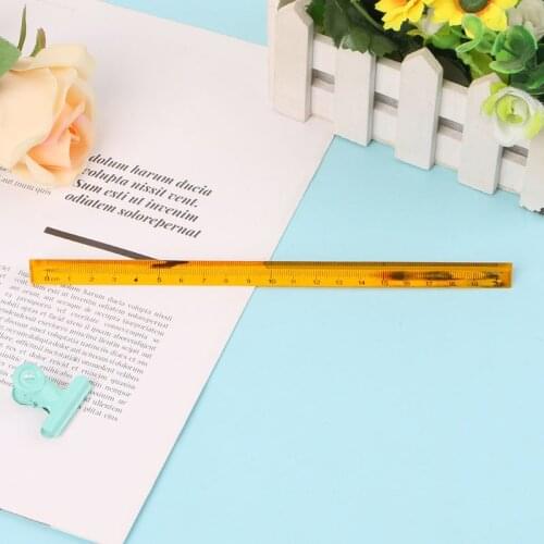 20cm Beautiful Transparent Crystal Triangular Ruler Measuring Scale Tools for School Students Gift for Kids