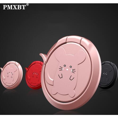 2020 New Lucky Cute Mouse Finger Ring Phone Holder 360 Degree Rotating Hand Grip Desk Stand For Mobile Phone Tablet Accessories