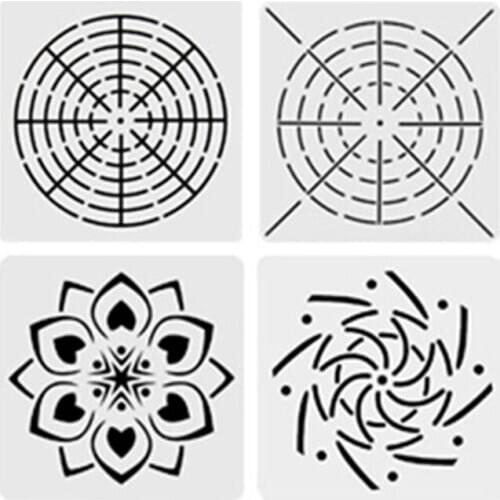 25pcs/set Mandala Dotting Tools for Painting Rock Stone Pen Paint Stencil Brush Tray